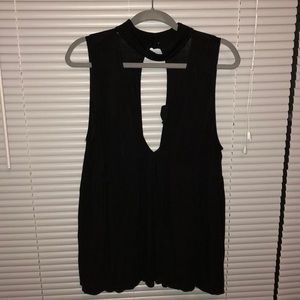 Black Choker Tank Top